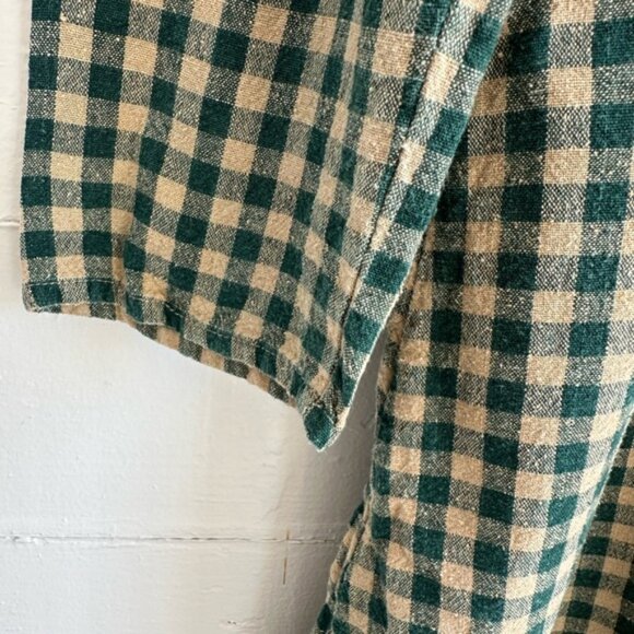 Ali Golden Dress gingham green tan long sleeve - Picture 8 of 11